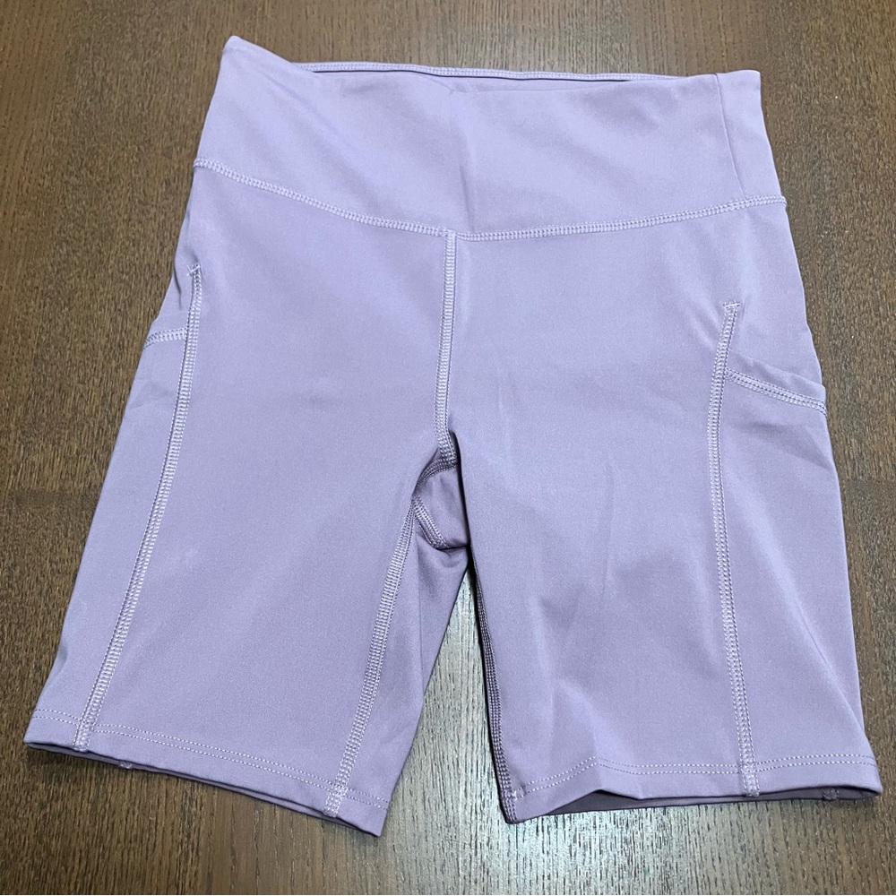 All in Motion Women's Light Mauve Pink Purple Bike Shorts